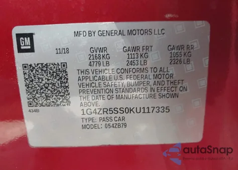 2019 Buick Lacrosse Awd Essence from USA, damaged, VIN 1G4ZR5SS0KU117335